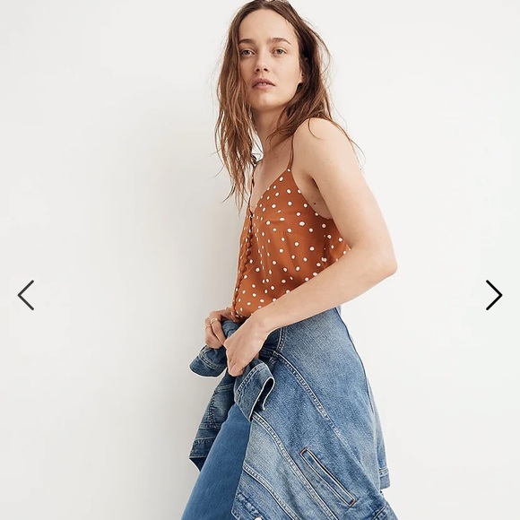 Button-Down Cami Top in Inkspot Dots - Picture 4 of 5